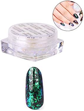 GoodPing Chameleon Nail Glitter Powder,Gorgeous Glitter Laser Brocade Powder,for Chameleon Nail Art DIY (A01)