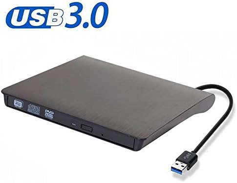 External DVD Drive,ZIKO Portable External Optical Drive USB3.0 CD DVD-RW DVD ROM Drive External DVD Burner Writer Rewriter High Speed Data Transfer for PC Laptop Desktops Win7 Win8 Win10 Vista