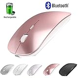 Rechargeable Wireless Mouse for MacBook pro Bluetooth Mouse for MacBook pro Air Laptop MacBook Mac Windows (Rose Gold)