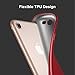 RANVOO iPhone SE Case 2020, iPhone 8 Case, iPhone 7 Case, [Aurora Series] Soft TPU Case Ultra Thin Slim Fit Anti-Fingerprint Rubber Cover, Stylish iPhone SE Case, Chili Red
