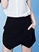 Choies Women's Asymmetrical Hem Shorts Skort Black Boho Tulip Skorts