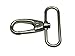 Generic Silvery 2 Inches Inside Diameter Oval Ring Lobster Clasp Claw Swivel Lobster Snap Clasp Hook for Strap Pack of 5