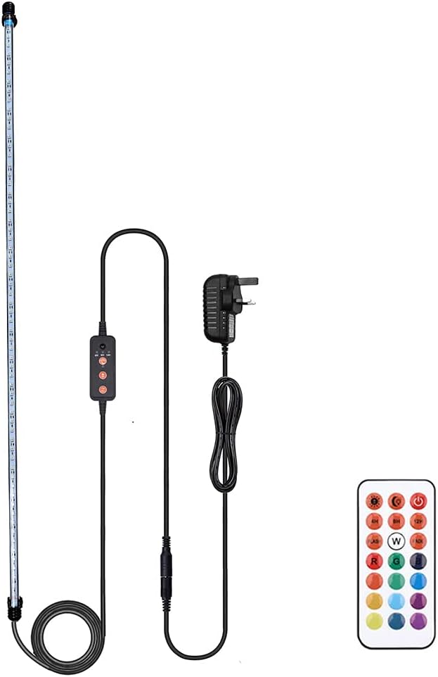 VARMHUS LED Aquarium Lighting with Remote Controller 13 Colors 93cm Submersible
