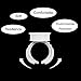 Quewel Glue Rings Large 200 PCS Lash Extension Tattoo Glue Pigment Ink Rings Holder Nail Glue Rings Makeup Disposable Plastic White 5 Styles 200 Pcs,350Pcs,650Pcs (Large, 200 PCS)