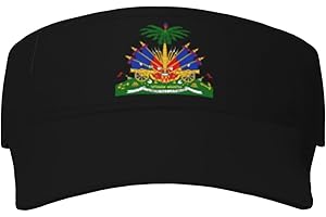 Coat of Arms of Haiti Logo Sport Sun Visor Hats Empty Top Baseball Golf Cap Tennis Sport Hat