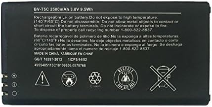 Good Quality 2500mAh Generic Battery BV-T5C Compatible with Nokia Lumia 640 in Non-Retail Packaging.