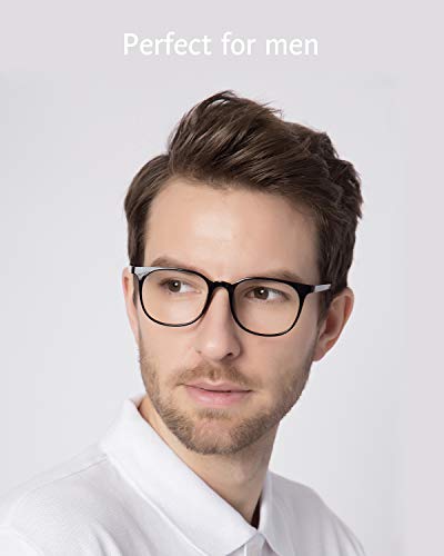 ANRRI Blue Light Blocking Computer Glasses for UV Protection Anti Eyestrain Anti Glare Lens Lightweight Frame Eyeglasses Black Frame, Men/Women - Thumbnail 2
