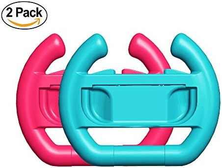 Joy-con Steering Wheel (Set of 2) for Nintendo Switch Controller - Blue and Red