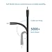 BigBlue 0.5ft / 6inch Short Lightning Cable Mfi Certified Charging Lead Silicon Lightning to USB Charge Sync Data Cord (Black-0.5ft)