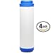 4-Pack Replacement WaterPur CCI-10-CLW Granular Activated Carbon Filter - Universal 10-inch Cartridge for WaterPur Clear Water Filter Housing - Denali Pure Brand