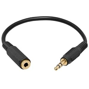 Amazon.com: Stereo Audio Headphone Extension Cable 3.5mm - 6 Inches: Home Audio & Theater