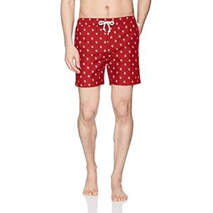 Original Penguin Herren Re-pete Elastic Volley Swim Short Badehose, Lippenstift Rot Weiß, Large