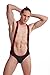 ONEFIT Men's Black Nylon Like Bodysuit Gay Muscle Singlet Halter Ultra Briefs