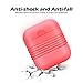 Yometome AirPods Case, Shockproof Silicone Protective Cover Accessories Skin with Earphone Sports Anti-lost Strap Pink