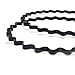 Honbay 6PCS Simple Fashionable Black Metal Wave Hair Hoop for Men, Women, Boys and Girls (C)