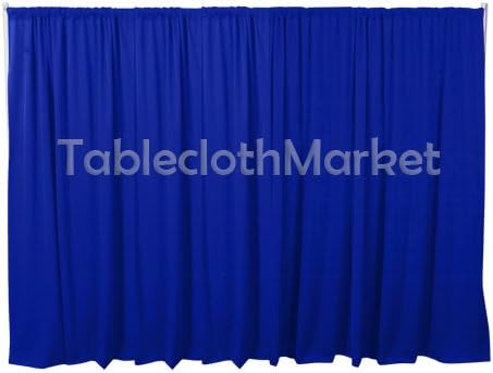 Polyester Backdrop 8 Ft Drape Background Pipe Display Curtain 96 x 60 Royal Blue