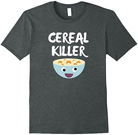 Mens Funny Cereal Killer T-Shirt Large Dark Heather