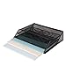 DESIGNA 3 Tiers File Folder Organizer, Mesh Standing File Organizer, Magazine Holder, Black (2 Pack)