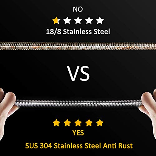 2 HOMEIDEAS+Stainless+Showerhead+Extension+Replacement