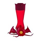Perky-Pet 203CPBR Pinchwaist Hummingbird Feeder, Red Glass