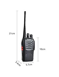 treemoo BF-888S Walkie Talkies de largo alcance, recargable Radio de dos vías, largo alcance, radio de dos vías Walkie Talkies recargable integrada de flash LED para adultos (paquete de 8)