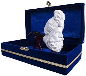 Sultan The King - Hand Made Turkish Meerschaum Pipe - Tobacco Smoking Pipe - Unique Design - Comes with a Special Box Covered by Velvet