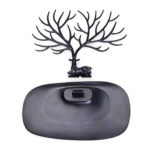 Morecome Deer Head Jewelry Display Stand Earrings Necklace Display Stand (Black) - Thumbnail 3