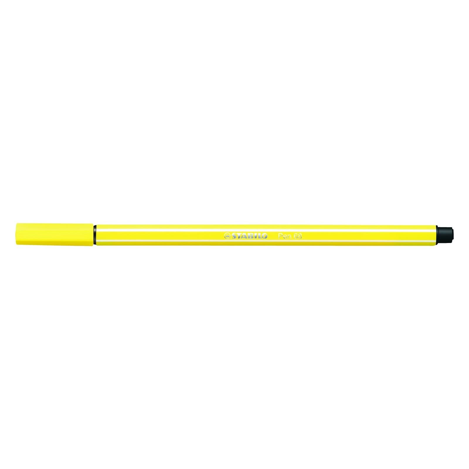 Stabilo Pen 68, 1 Piece of Felt tip, Middle tip Yellow Amarillo limón