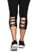 RBX Active Women's Plus Size Cotton Spandex Workout Leggings Black Basic 1X