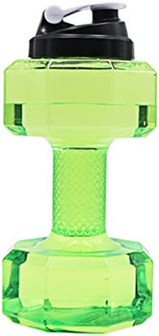 Nutsima 2 in 1 Creative 2.2L Large Capacity BPA Free Gym Training Drink Dumbbell Water Bottle Travel Sport Kettle Jug Outdoor Green