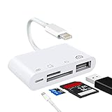 SD TF Card Reader Compatible iPhone iPad iPod for iOS 13,USB OTG Camera Connection Kit SD T-Flash Card Reader Work with Hubs Keyboards U-Disks