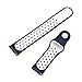 Fitbit Blaze Bands, EloBeth for Fitbit Blaze Soft Silicone Replacement Sport Band Fitbit Blaze Smart Fitness Watch (Blue/White-Large)