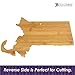Totally Bamboo Destination Massachusetts State Shaped Serving and Cutting Board, Includes Hang Tie for Wall Display