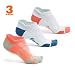 dimok Athletic Running Socks - No Show Wicking Blister Resistant Long Distance Sport Socks for Men and Women (Mixed3, Medium)