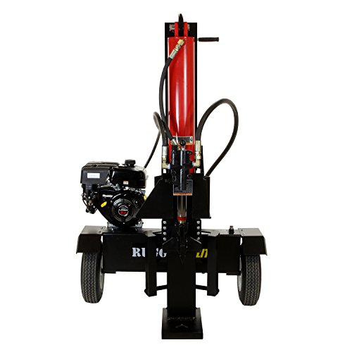 RuggedMade 28 Ton Gas Powered Hydraulic Log Splitter, 4 Way Wedge (301cc Electric Start)