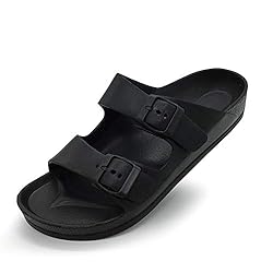 FUNKYMONKEY Women's Comfort Slides Double Buckle