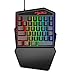 Pathside One Hand Gaming Keyboard Gaming keypad Mini Gaming Keyboard for HXSJ V100 Ergonomic Multicolor Backlight RGB Gaming Keyboard Colorful Backlight (Black)thumb 1
