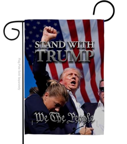 Stand with Trump Rally 2024 Flag Yard Sign Wall Hanging Deor for Home Poster Po…