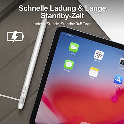 Nafiki iPad Stift mit Palm Rejection, Hochpräziser Feiner Spitze, Magnetische, Aktiver Stylus Pen für iPad, Touchscreen Eingabestift Kompatibel mit iPad 6/7/8, iPad Pro 11\'\' 12.9\'\', Air 3/4, Mini 5