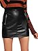 Floerns Women's High Waisted Faux Leather Bodycon Mini Skirt