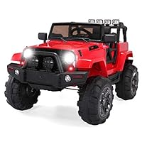 BWM.Co Red Kids Ride On Large Truck Battery Powered Electric Vehicle w/ Remote Control