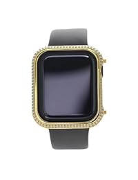Carcasa para Apple Watch Series 4 de 1.575 in y 1.654 in con diamantes de imitación de metal, con bisel, 40 mm