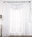Utopia Bedding Premium White Sheer Scarves Sheer Window Curtains, 54 by 216 Inches, White Luxuries.