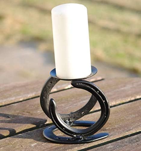 Horseshoe Candle Holder (complete with candle)
