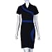 Womail Women Vintage Business Casual Party Pencil Sheath Dress (S, Blue)
