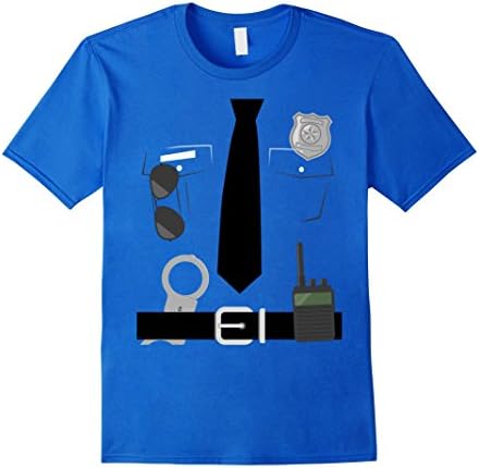 Mens Police Officer Costume Adults Kids Easy Halloween Costume Medium Royal Blue