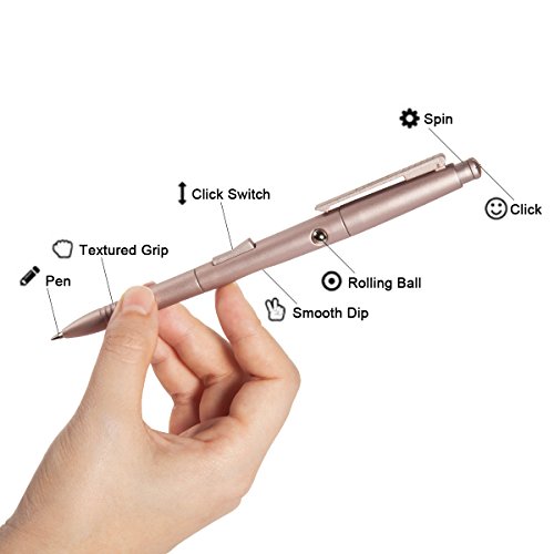 YYGIFT Fidget Ballpoint Pen 2 in 1 Stress Relieve Business Office Toy Ballpoint Pens Hand Stress Reliever Fidget ADHD Autisum Focus Anxiety Relief Rose gold