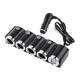 4-Socket Cigarette Lighter Socket Splitter with 2