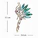 Yoyorule Women Crystal Butterfly Wings Ear Clip Clamp Earring Fashion Jewelry (Green)