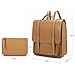 ECOSUSI Women Briefcase Laptop Backpack PU Leather Satchel Messenger Bag, Brown